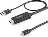 StarTech.com 3ft (1m) HDMI to Mini DisplayPort Cable 4K 30Hz - Active HDMI to mDP Adapter Converter Cable with Audio - USB Powered - Mac &amp; Windows - Male to Male Video Adapter Cable (HD2MDPMM1M) 3 ft / 1 m