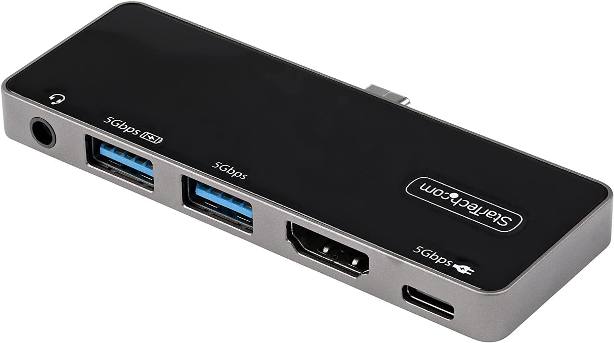 StarTech.com USB C Multiport Adapter - USB-C to 4K 60Hz HDMI 2.0, 100W Power Delivery Pass-Through Charging, 3-Port USB 3.0 Hub, Audio - USB-C Mini Dock - Portable USB Type-C Travel Dock (DKT30ICHPD)