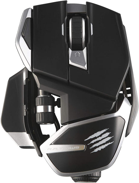 Mad Catz The R.A.T. DWS Bluetooth Wireless Gaming Mouse Dual Mode: Bluetooth 5.0 and 2.4G Wireless -16000 DPI PAW3335DB Optical Sensor, Black (MR07DHINBL00) RAT DWS Wireless-Bluetooth