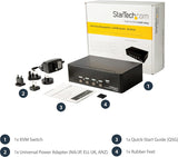 StarTech.com DisplayPort KVM - 4 Port - 4K 60Hz - Dual Monitor KVM - DisplayPort Switch - KVM DisplayPort - Desktop KVM Switch (SV431DPDDUA2)