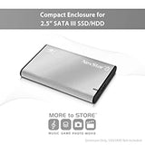 Vantec NexStar 6G, 2.5” SATA III to USB 3.2 Gen1 External SSD/HDD Enclosure, ID: Silver