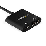 StarTech.com USB C to DisplayPort Adapter with Power Delivery - 8K 60Hz /4K 120Hz USB Type C to DP 1.4 Video Converter w/ 60W PD Pass-Through Charging - HBR3 - Thunderbolt 3 Compatible (CDP2DP14UCPB) Black 8K 60Hz w/ 60W PD Charge