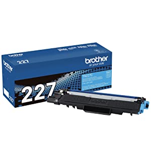 Brother Genuine TN227C, High Yield Toner Cartridge, Replacement Cyan Toner, Page Yield Up to 2,300 Pages, TN227, Amazon Dash Replenishment Cartridge TN227C Toner