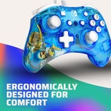 Pdp Rock Candy Wired Gaming Switch Pro Controller - Zelda Breath of the Wild - Blue - Official License Nintendo - OLED / Lite Compatible - Compact, Durable Travel Controller - See Through - Holiday Gifts Berry Brave Link Pro Controller