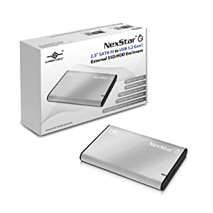 Vantec NexStar 6G, 2.5” SATA III to USB 3.2 Gen1 External SSD/HDD Enclosure, ID: Silver