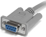 StarTech.com 10 ft DB9 RS232 Serial Null Modem Cable F/M - Null modem cable - DB-9 (M) to DB-9 (F) - 10 ft - SCNM9FM Gray Female to Male