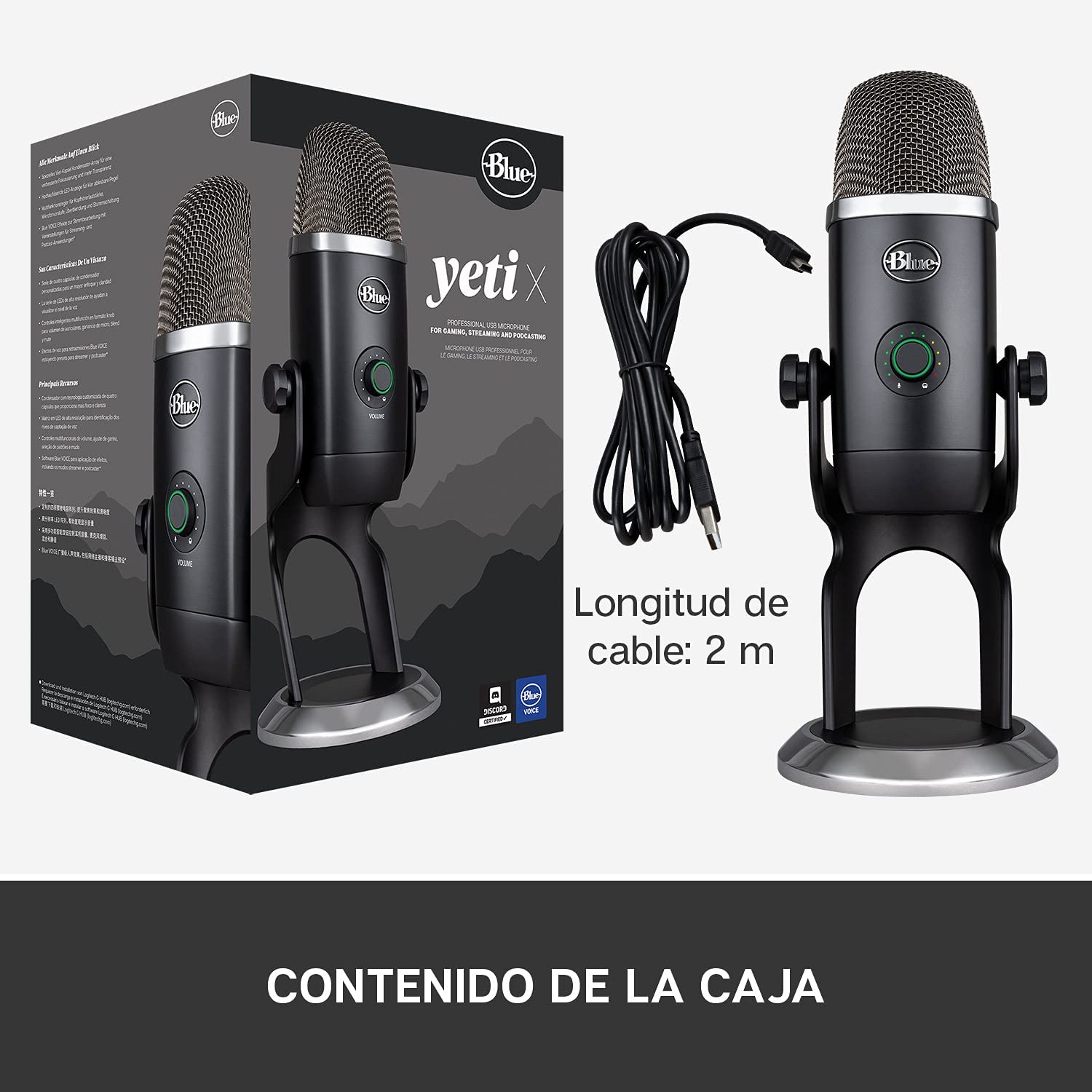 Logitech for Creators Blue Yeti X USB Microphone for PC, Podcast