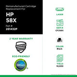 Clover imaging group Clover Remanufactured High Yield Toner Cartridge Replacement for HP CF258X (HP 58X) | Black | High Yield
