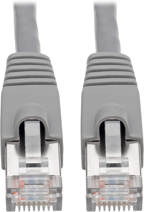 Tripp Lite Cat6a 10G Ethernet Cable, Snagless Molded STP Network Patch Cable (RJ45 M/M), Gray, 12 Feet / 3.6 Meters, Manufacturer's Warranty (N262-012-GY) Gray 12 Feet STP