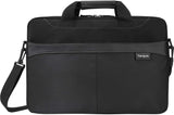 Targus Professional Business Casual Slipcase, Laptop Shoulder Bag for Macbook/Notebook with Quick-Access Compartment, Trolley Strap, Protective Sleeve Shoulder Strap for 15.6-Inch Laptop, Black (TSS898)