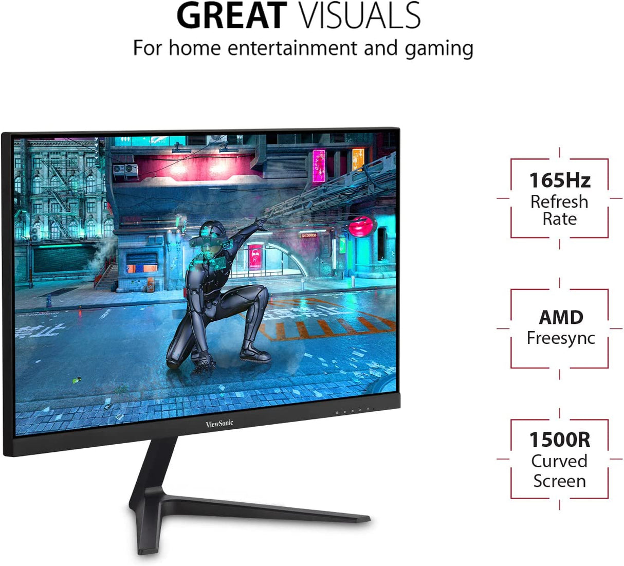 ViewSonic OMNI XG2431 24 Inch 1080p 0.5ms 240Hz Gaming Monitor with AMD  FreeSync Premium, Advanced Ergonomics, Eye Care, HDMI and DisplayPort for