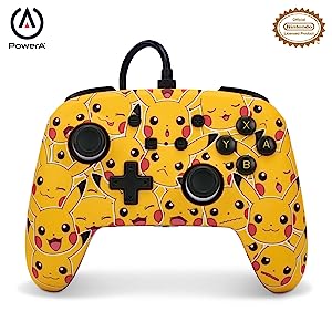 PowerA Enhanced Wired Controller for Nintendo Switch - Pikachu Moods, Gamepad, game controller, wired controller, officially licensed