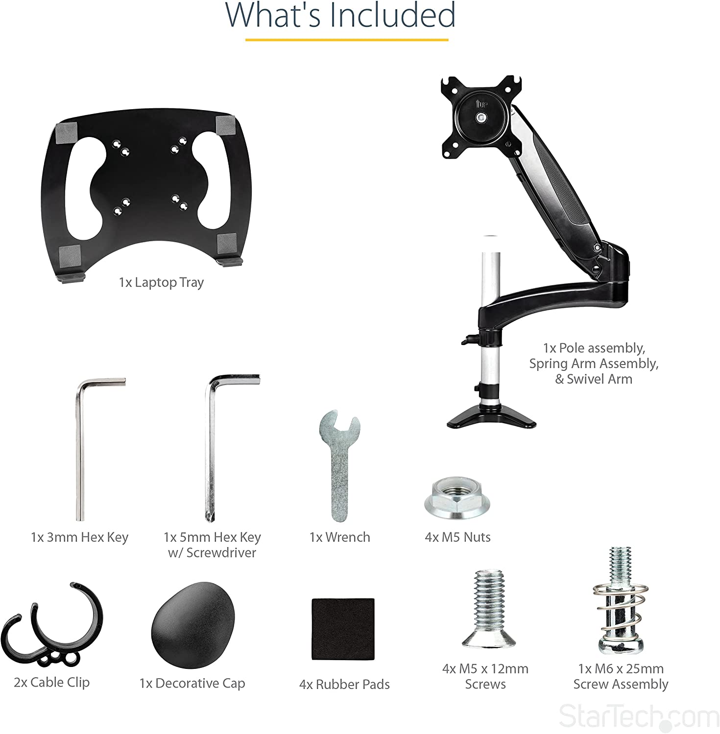 StarTech.com Desk Mount Laptop Arm - Full Motion Articulating Arm for ...