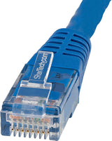 StarTech.com 35ft CAT6 Ethernet Cable - Blue CAT 6 Gigabit Ethernet Wire -650MHz 100W PoE++ RJ45 UTP Molded Category 6 Network/Patch Cord w/Strain Relief/Fluke Tested UL/TIA Certified (C6PATCH35BL) Blue 35 ft / 10.6 m 1 Pack