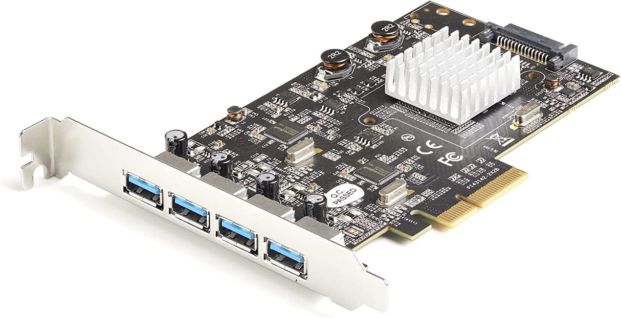 StarTech.com 4-Port USB PCIe Card - 10Gbps USB 3.1/3.2 Gen 2 Type-A PCI Express Expansion Card with 2 Controllers - 4X USB-A - USB PCIe Add-On Adapter Card - Windows/Mac/Linux (PEXUSB314A2V2)