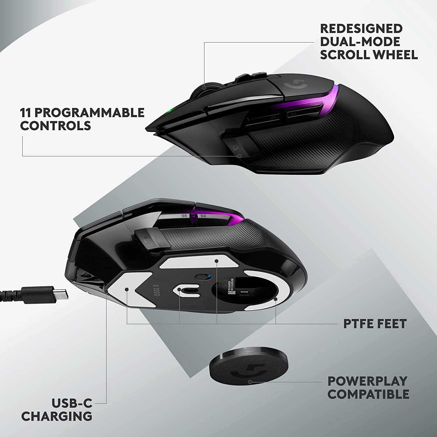 Logitech G502 X PLUS LIGHTSPEED Wireless RGB Gaming Mouse