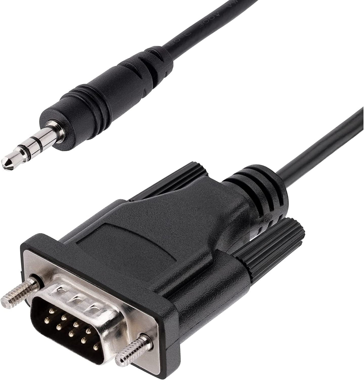 StarTech.com 3ft (1m) DB9 to 3.5mm Serial Cable for Serial Device Configuration, RS232 DB9 Male to 3.5mm Cable for Calibrating Projectors, Digital Signage, TVs via Audio Jack (9M351M-RS232-CABLE)