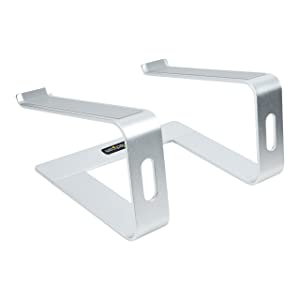 StarTech.com Laptop Stand for Desk, Supports 5kg/11lb, Aluminum, Silver, Ergonomic Laptop Riser, Portable Laptop Holder, Computer Stand for MacBook Air/Pro, Dell XPS, Lenovo (Laptop-Stand-Silver)