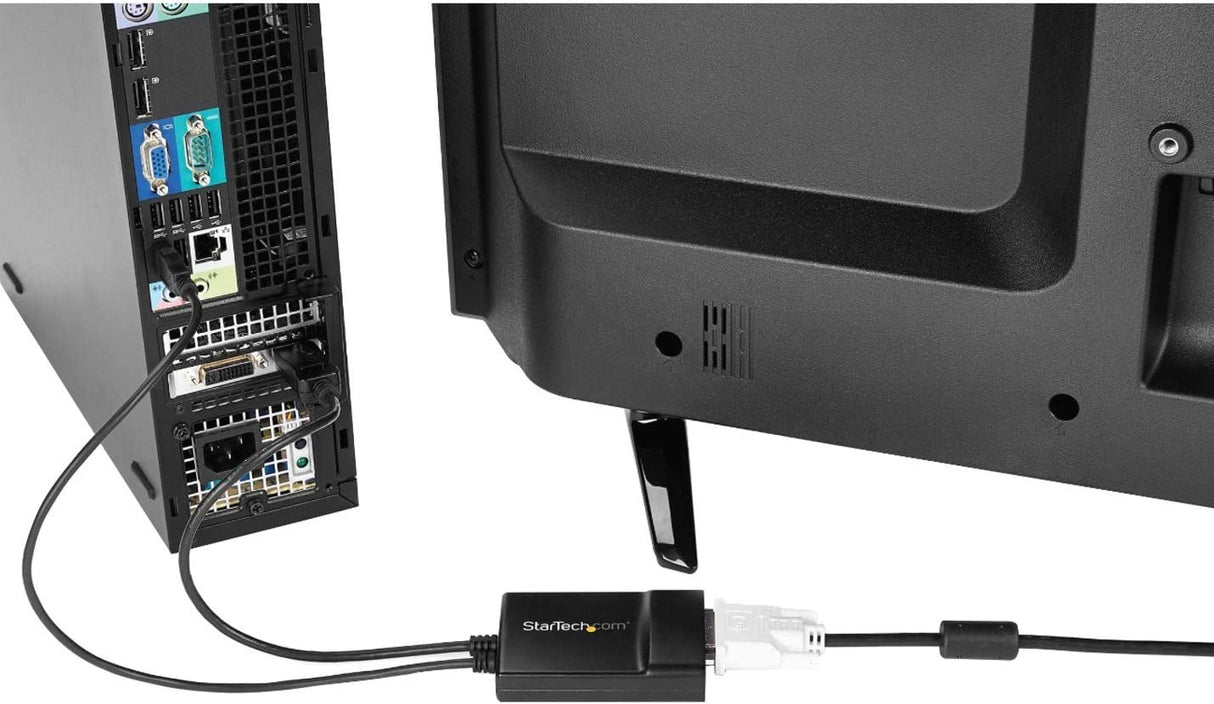 StarTech.com DisplayPort to DVI Dual Link Active Adapter - DisplayPort to DVI-D Adapter Video Converter 2560x1600 60Hz - DP 1.2 to DVI Monitor - USB Powered - Latching DP Connector (DP2DVID2)