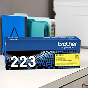 Brother Genuine TN223Y, Standard Yield Toner Cartridge, Replacement Yellow Toner, Page Yield Up to 1,300 Pages, TN223, Amazon Dash Replenishment Cartridge