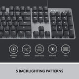 Logitech K845 Mechanical Illuminated Keyboard, Mechanical Switches, Strong Adjustable Tilt Legs, Full Size, Aluminum Top Case, 104 Keys, USB Corded, Windows (TTC Red Switches) TTC Red TTC Keyboard