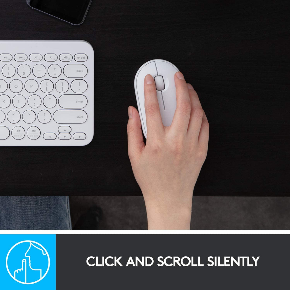 Logitech Pebble M350 Wireless Mouse with Bluetooth or USB - Silent, Slim Computer Mouse with Quiet Click for iPad, Laptop, Notebook, PC and Mac - Off White Off White Mouse