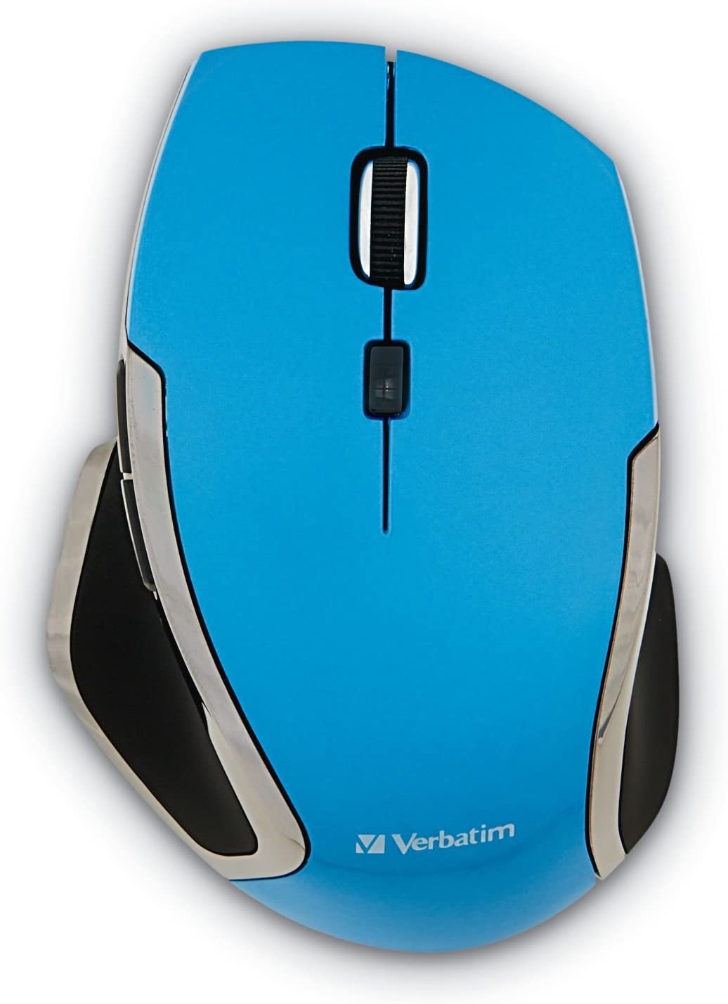 Verbatim 2.4G Wireless 6-Button LED Ergonomic Deluxe Mouse - Computer Mouse with Nano Receiver for Mac and PC – Blue
