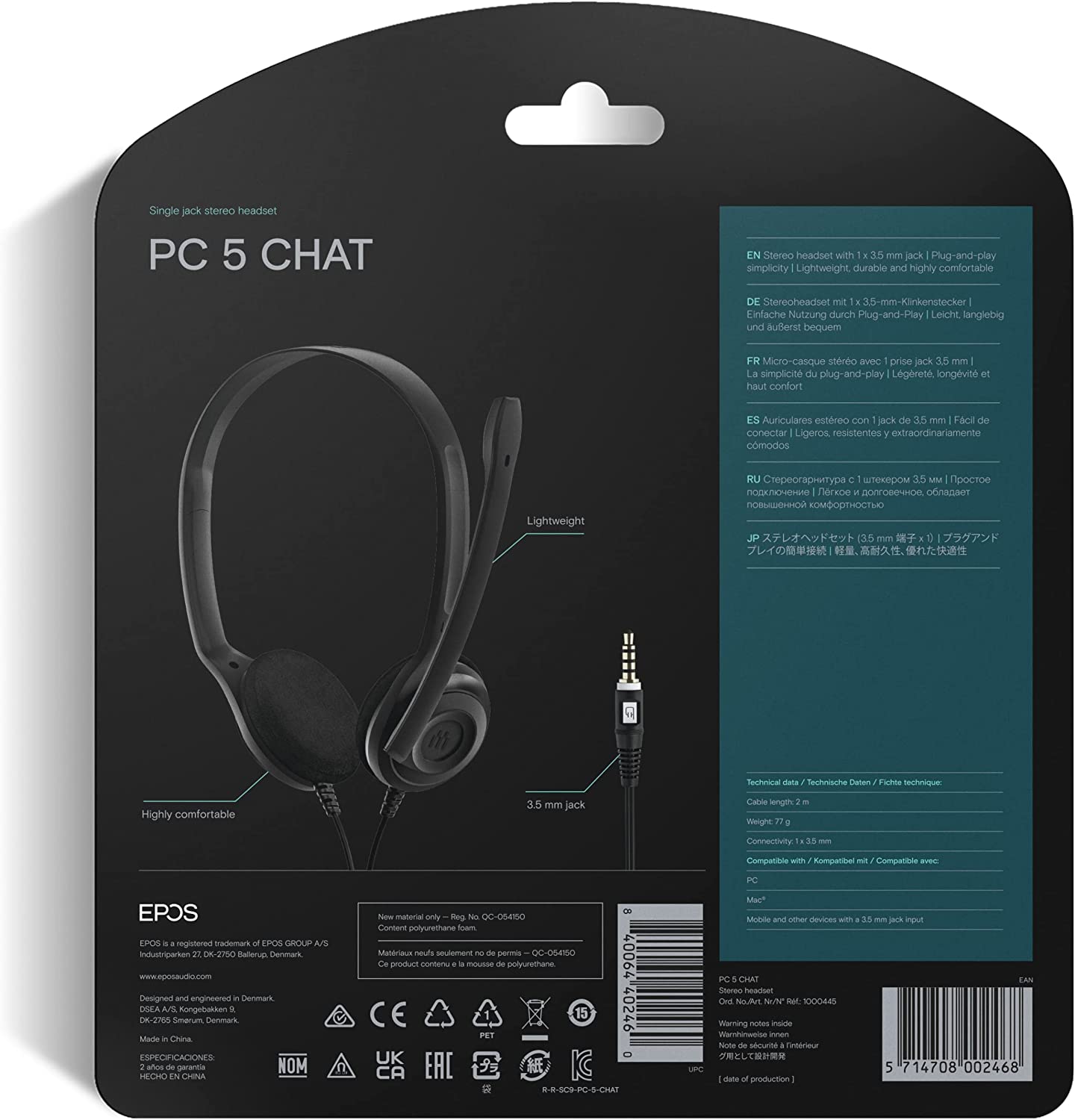 Sennheiser pc 5 chat deals headset black