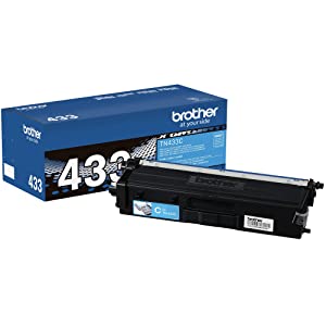 Brother Genuine TN433C High-Yield Cyan Toner (Approx. 4,000 pp.), Medium