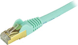 StarTech.com 10 ft / 3m CAT6a Ethernet Cable - 10 Gigabit Shielded Snagless RJ45 100W PoE Patch Cord - 10GbE STP Category 6a Network Cable - Aqua Fluke Tested UL/TIA Certified (C6ASPAT10AQ) 10 ft / 3m Aqua