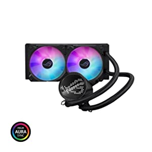 ASUS ROG RYUO III 240 ARGB All-in-one AIO Liquid CPU Cooler 240mm Radiator, Asetek 8th gen Pump Solution, Anime Matrix™ LED Display and ROG AF 12S ARGB Fan.