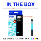 EPSON T812 DURABrite Ultra Ink High Capacity Cyan Cartridge (T812XL220-S) for Select Epson Workforce Pro Printers