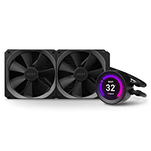 NZXT Kraken Z63 280mm - RL-KRZ63-01 - AIO RGB CPU Liquid Cooler - Customizable LCD Display - Improved Pump - Powered by CAM V4 - RGB Connector - Aer P 140mm Radiator Fans (2 Included) Black Kraken Z Z63 280mm Cooler