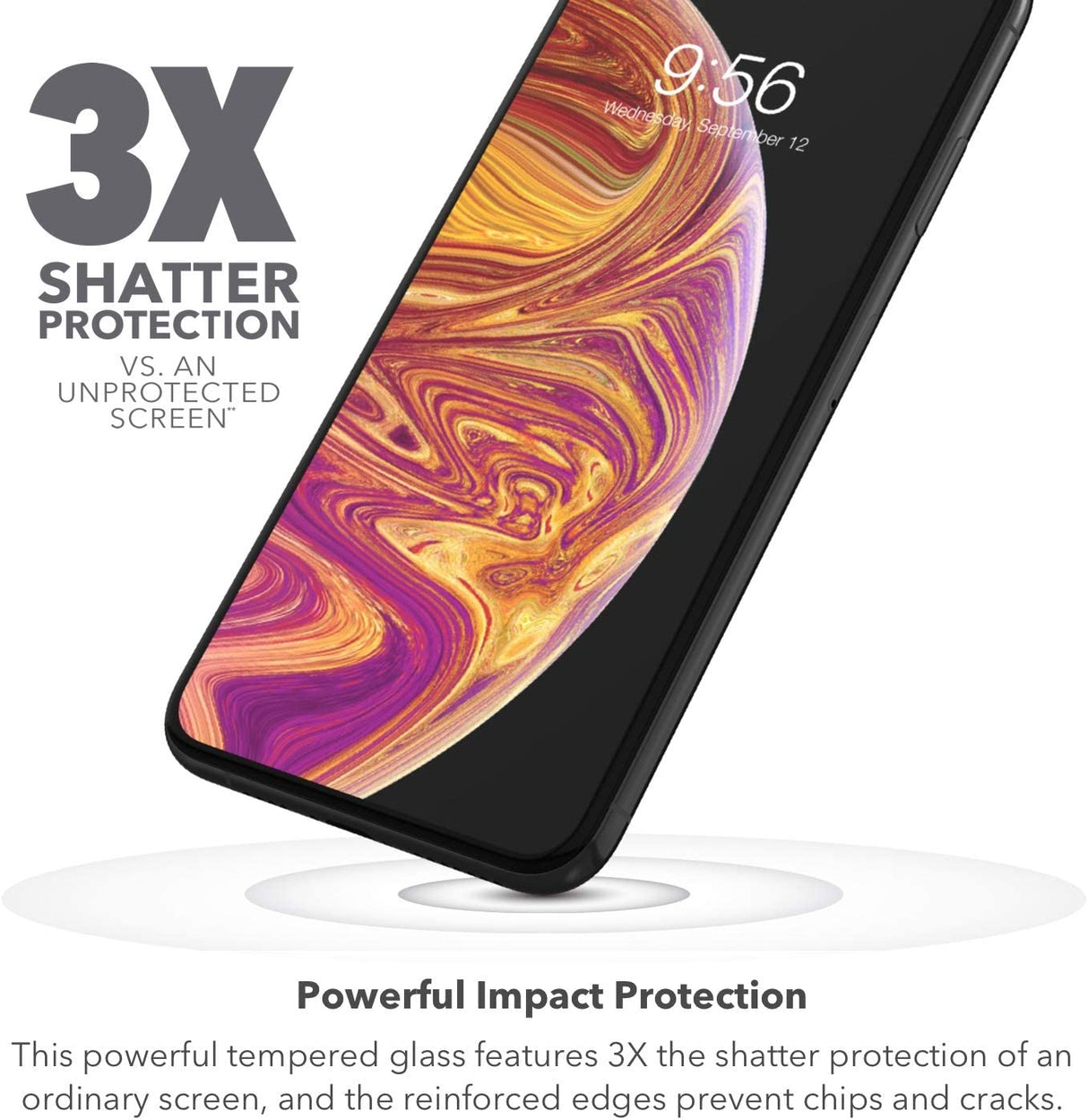 ZAGG InvisibleShield Glass+ Screen Protector – High-Definition Tempered Glass Made for Apple iPhone SE – Impact &amp; Scratch Protection, Clear iPhone SE2 Protector