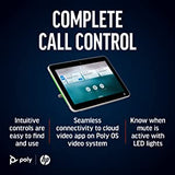 Poly TC10 Touch Control Panel for Room Scheduling &amp; Meeting Controls (Plantronics + Polycom) - Easily Schedule Conference Rooms - Share Content w/a Tap - Control Video Calls - Zoom Certified - White
