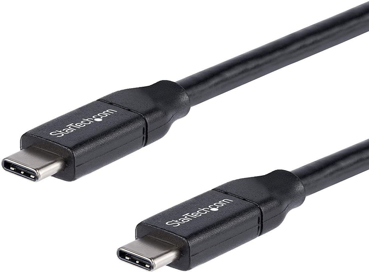 StarTech.com USB C To USB C Cable - 3 ft / 1m - USB-IF Certified - 5A PD - USB 2.0 - USB Type C Charging Cable - USB C Fast Charge Cable (USB2C5C1M) Black 3 ft/ 1 m