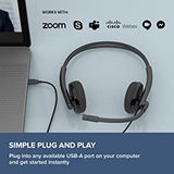 Creative HS-220 USB On-Ear Headset with Noise-Cancelling Condenser Boom Mic, Inline Mic Mute/Volume Control, Plug-and-Play for Video Calls