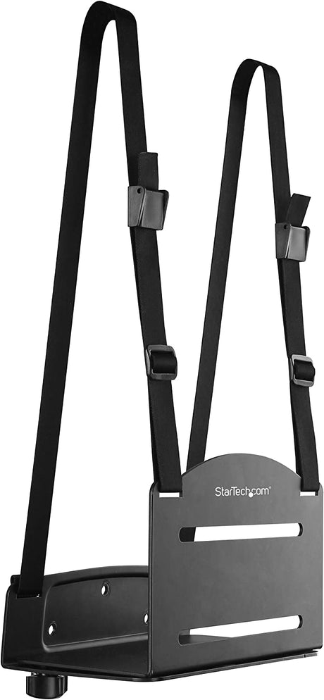 StarTech.com Wall Mount CPU Holder - Adjustable Width 4.8in to 8.3in - Metal - Computer Tower Mounting Bracket for Desktop PC (CPUWALLMNT)