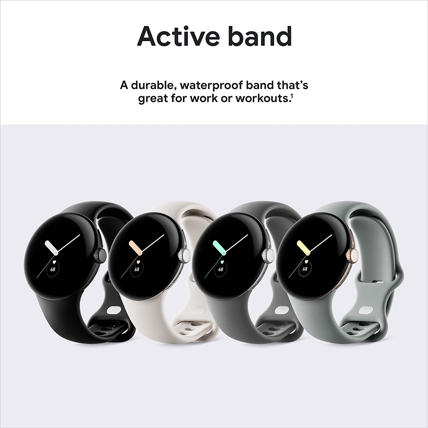 Google Pixel Watch Active Band, Charcoal (GA03266-WW) Active One