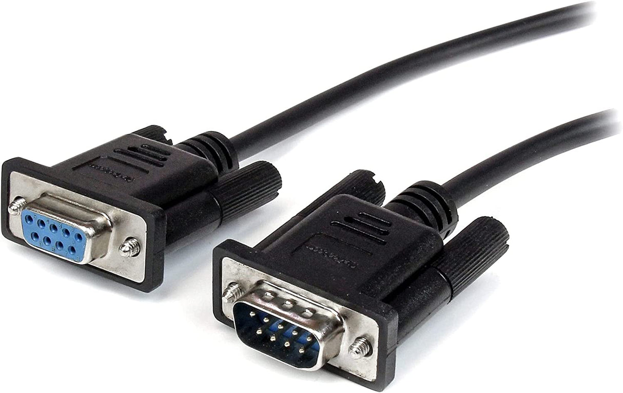 StarTech.com DB9 RS232 Serial Extension Male to Female Cable, 3m, Black (MXT1003MBK) 10 ft/3 m Black