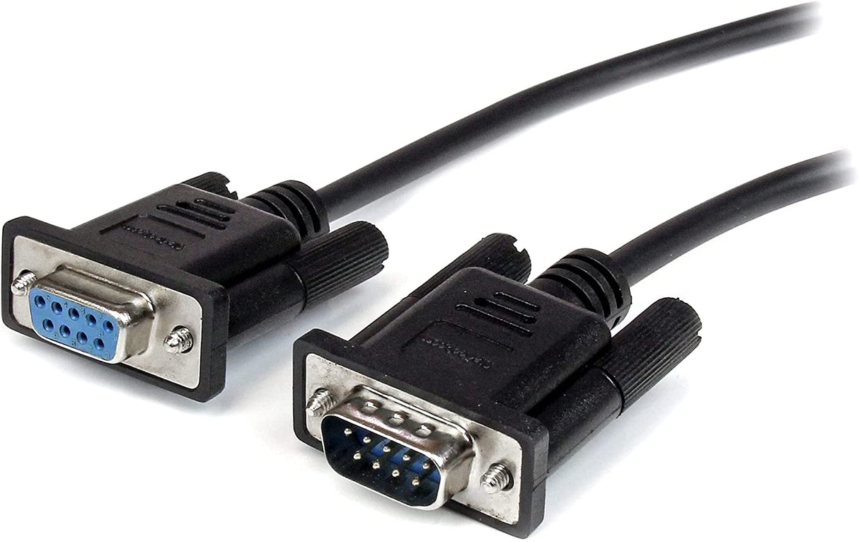 StarTech.com 2m Black Straight Through DB9 RS232 Serial Cable - DB9 RS232 Serial Extension Cable - Male to Female Cable (MXT1002MBK), 6.6 ft / 2m Black 6.6 ft / 2m Cable