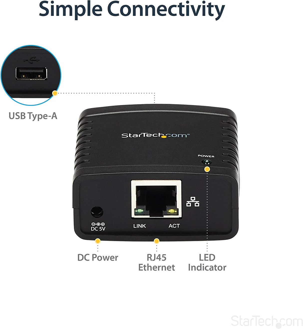 StarTech.com 1 Port USB Wireless N Network Print Server with 10 (PM1115UW)