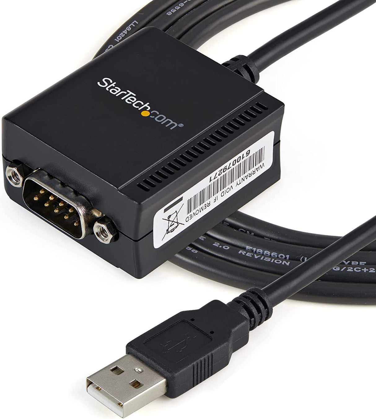 StarTech.com USB to Serial Adapter - 1 port - USB Powered - FTDI USB UART Chip - DB9 (9-pin) - USB to RS232 Adapter (ICUSB2321F) 1 Port USB 2.0