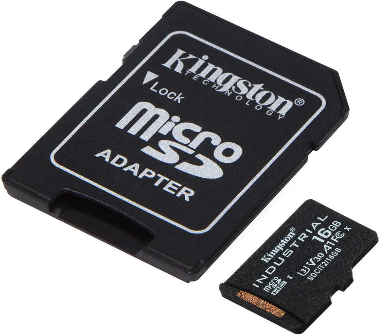 Kingston Industrial 16GB microSDHC C10 A1 pSLC Card + SD Adapter SDCIT2/16GB With Adapter 16GB