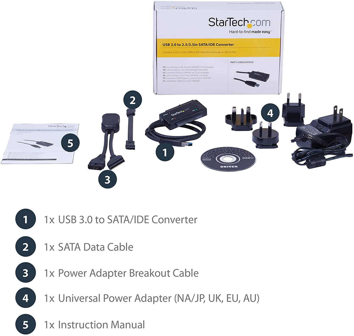 StarTech.com USB 3.0 to 2.5 SATA III Hard Drive Adap