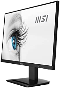 MSI Pro MP243, 24", 1920 x 1080 (FHD), IPS, 75Hz, TUV Certified Eyesight Protection, 6ms, HDMI, 1 (v1.2a), Tilt 24" MP243 24" (FHD) IPS TUV Certified 6ms