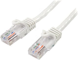 StarTech.com Cat5e Ethernet Cable - 5 ft - White- Patch Cable - Snagless Cat5e Cable - Short Network Cable - Ethernet Cord - Cat 5e Cable - 5ft 5 ft / 1.5m White