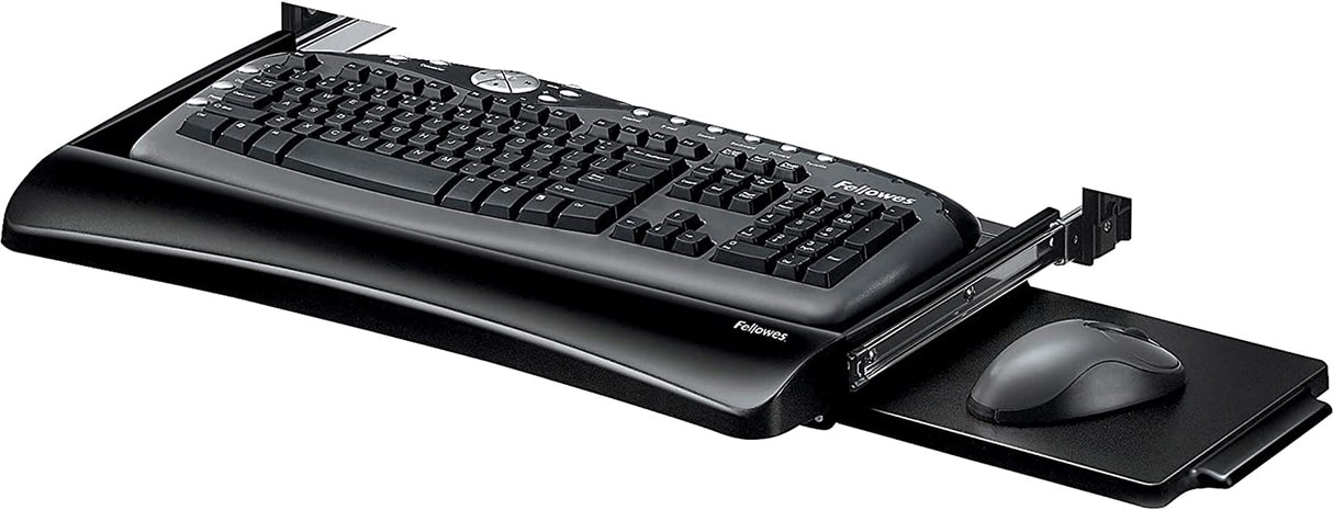 Fellowes Office Suites Underdesk Keyboard Drawer, Black/Silver (9140305)
