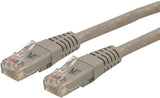 StarTech.com 50ft CAT6 Ethernet Cable - Gray CAT 6 Gigabit Ethernet Wire -650MHz 100W PoE++ RJ45 UTP Molded Category 6 Network/Patch Cord w/Strain Relief/Fluke Tested UL/TIA Certified (C6PATCH50GR) Grey Gray 50 ft / 15 m 1 Pack