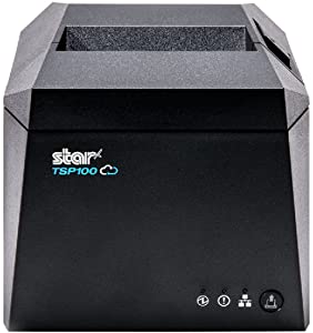 Star Micronics TSP143IVUE USB/Ethernet (LAN) Thermal Receipt Printer with Android Open Accessory (AOA), CloudPRNT, Cutter, and Internal Power Supply - Gray Gray USB/Ethernet (LAN)